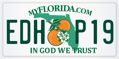 FL license plate EDHP19