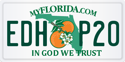 FL license plate EDHP20