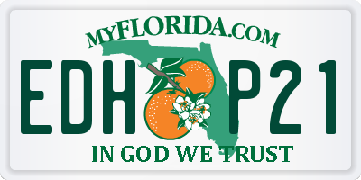 FL license plate EDHP21