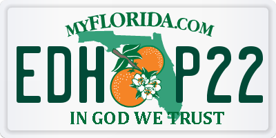 FL license plate EDHP22