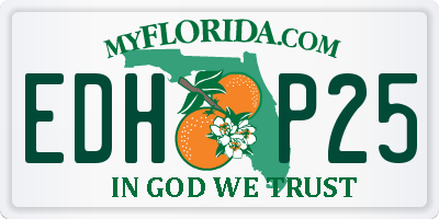 FL license plate EDHP25