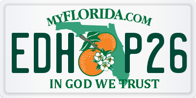 FL license plate EDHP26