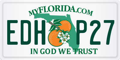 FL license plate EDHP27