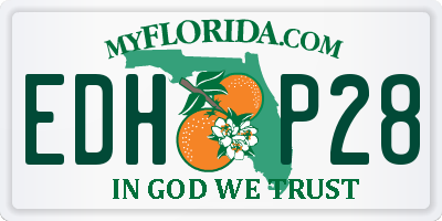 FL license plate EDHP28