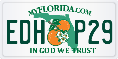 FL license plate EDHP29