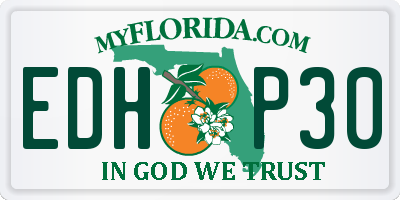 FL license plate EDHP30