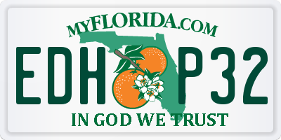 FL license plate EDHP32