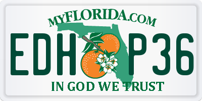 FL license plate EDHP36