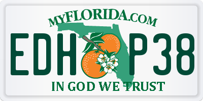 FL license plate EDHP38