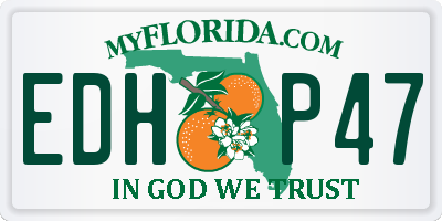 FL license plate EDHP47