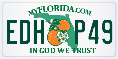 FL license plate EDHP49