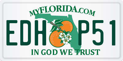 FL license plate EDHP51