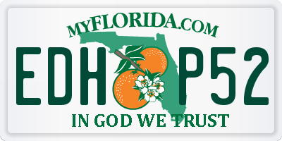 FL license plate EDHP52