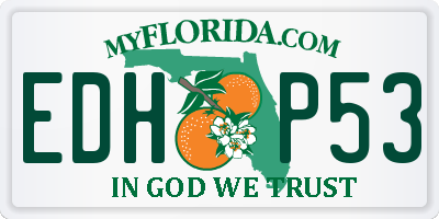 FL license plate EDHP53