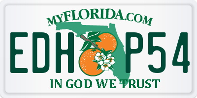 FL license plate EDHP54