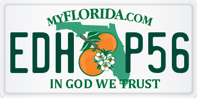 FL license plate EDHP56
