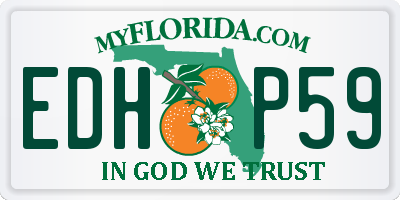 FL license plate EDHP59