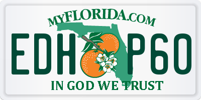 FL license plate EDHP60