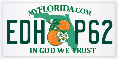 FL license plate EDHP62