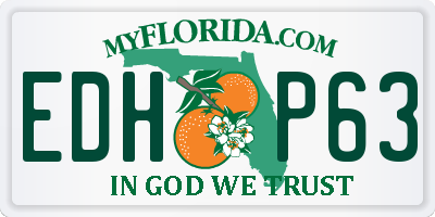 FL license plate EDHP63