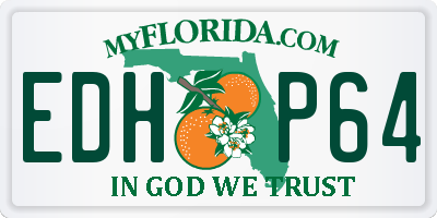 FL license plate EDHP64