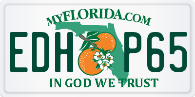 FL license plate EDHP65