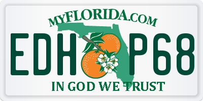 FL license plate EDHP68