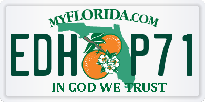 FL license plate EDHP71