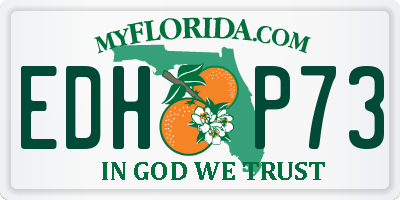 FL license plate EDHP73