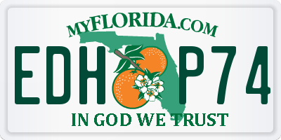 FL license plate EDHP74