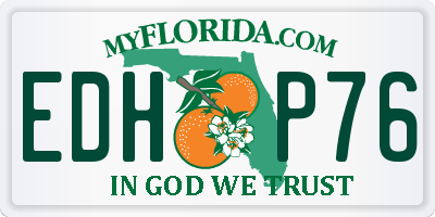 FL license plate EDHP76