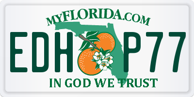 FL license plate EDHP77