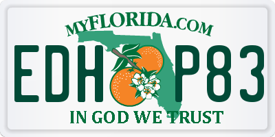 FL license plate EDHP83