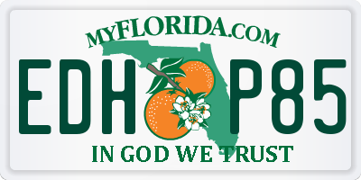 FL license plate EDHP85