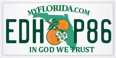FL license plate EDHP86