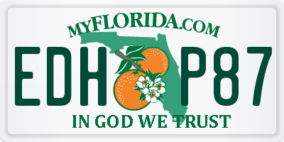 FL license plate EDHP87