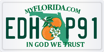 FL license plate EDHP91