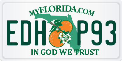 FL license plate EDHP93