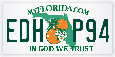 FL license plate EDHP94