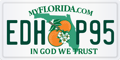 FL license plate EDHP95