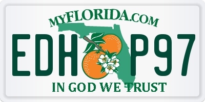 FL license plate EDHP97