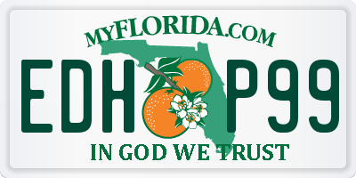 FL license plate EDHP99