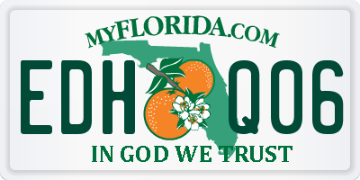 FL license plate EDHQ06