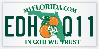 FL license plate EDHQ11