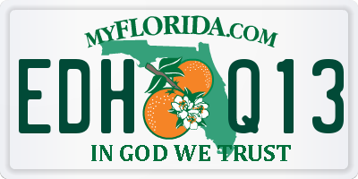 FL license plate EDHQ13