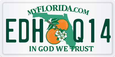 FL license plate EDHQ14