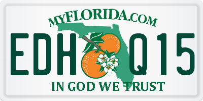 FL license plate EDHQ15