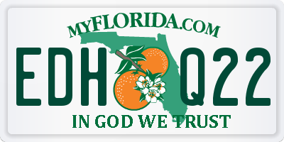 FL license plate EDHQ22