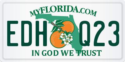 FL license plate EDHQ23