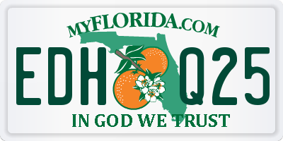 FL license plate EDHQ25